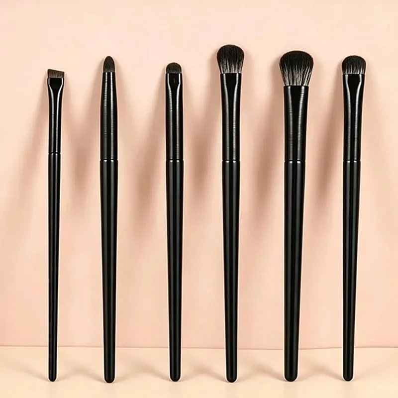 Zestaw pędzli do makijażu oczu 6 szt. Profesjonalne pędzle do makijażu cieni do powiek do korektora Brwi Eyeliner Miękkie włosie i drewno Ha — image 1