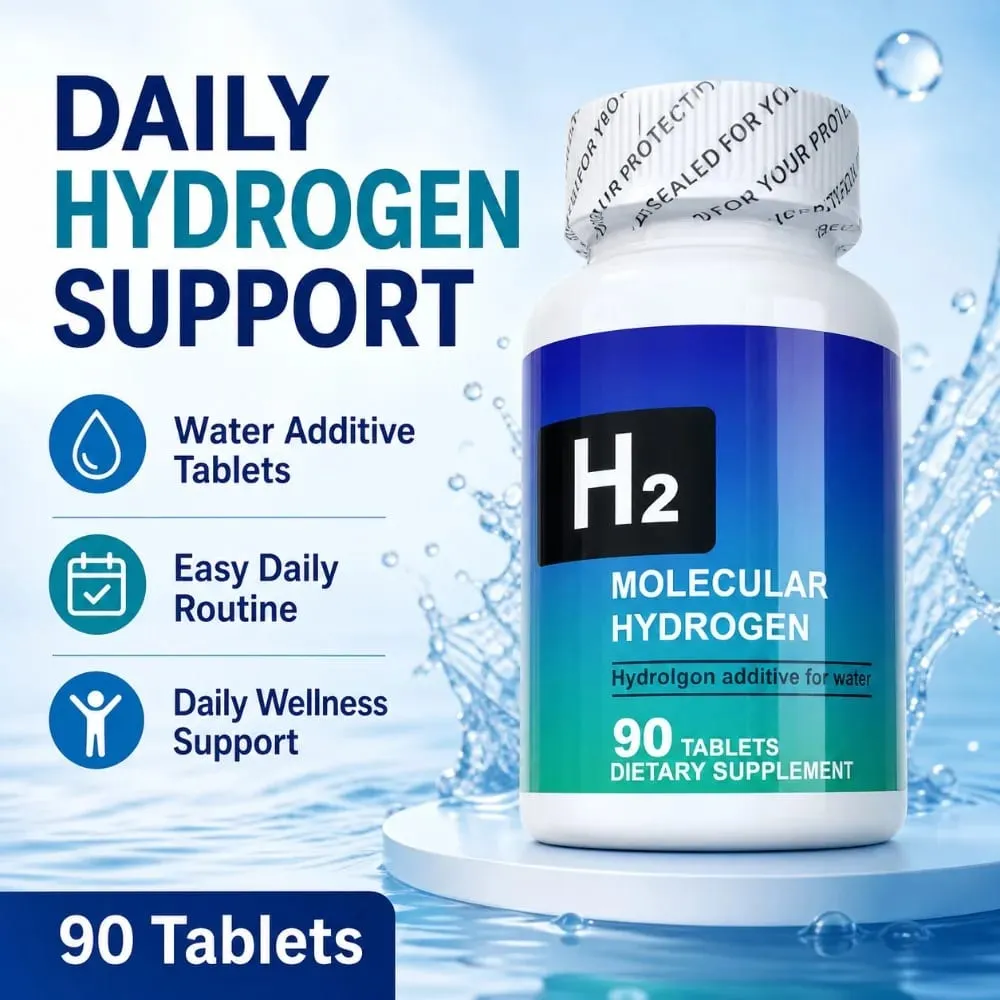 分子状水素タブレット H2 マグネシウム 80mg 抗酸化エネルギー脳の健康 無香料非遺伝子組み換え 90 錠栄養補助食品 — image 1