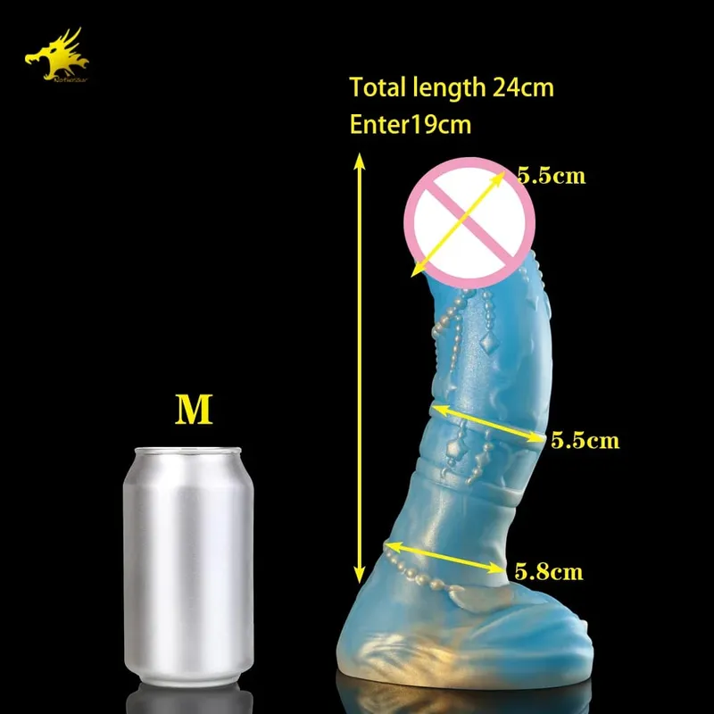 Nothosaur Realistic Dildo Vibrator Výkonný stimulátor bodu G a klitorisu Sexuální hračka pro dospělé pro ženy Masturbátor