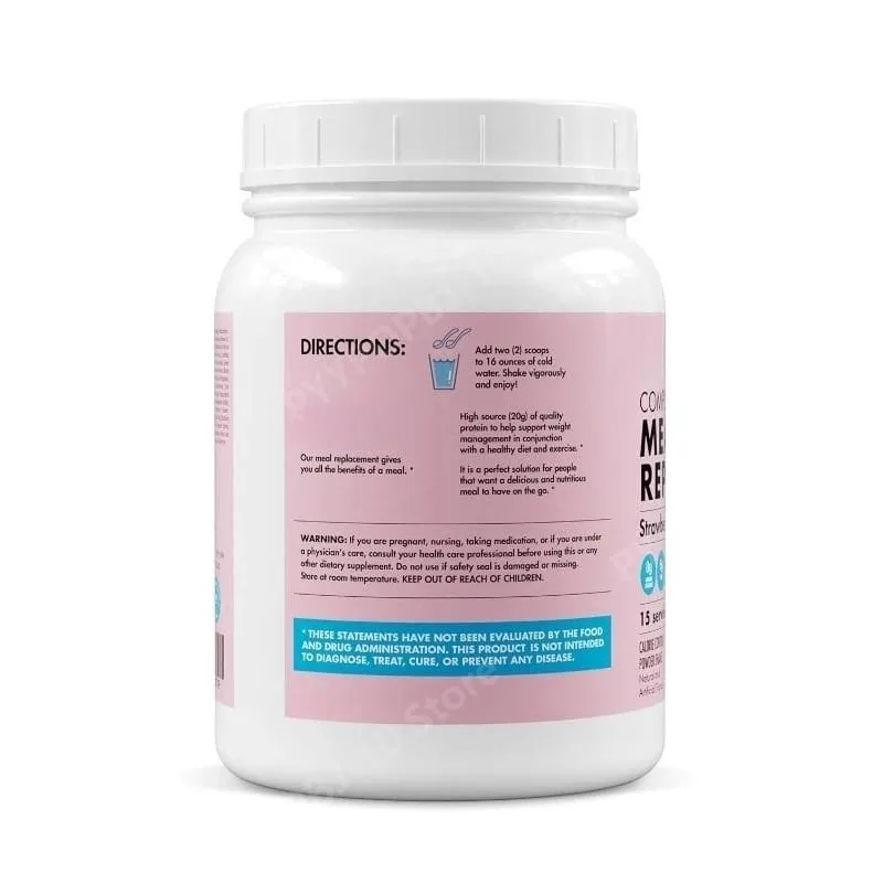 Meal Replacement Milkshake 20G Protein 5G Fiber 21 Vitamins Nutrients Minerals Strawberry Flavor 780g — image 5