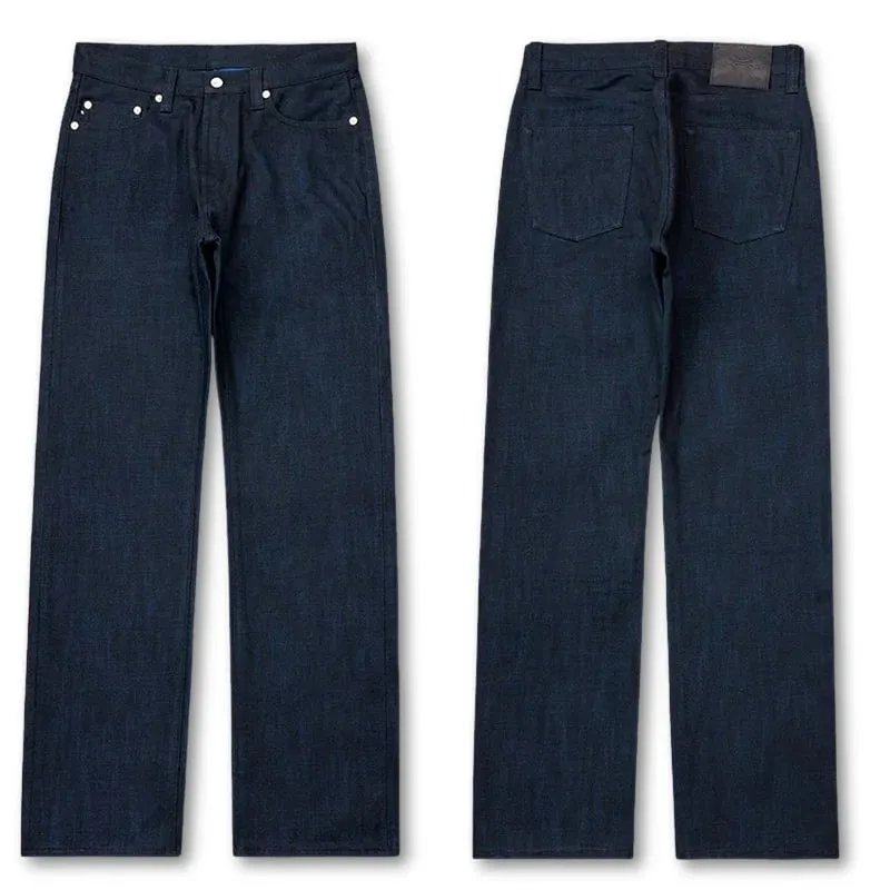 Red Tornado Midnight Blue Selvedge Jeans Lelaki 16oz Denim Straight Fit Dark Indigo Workwear Seluar