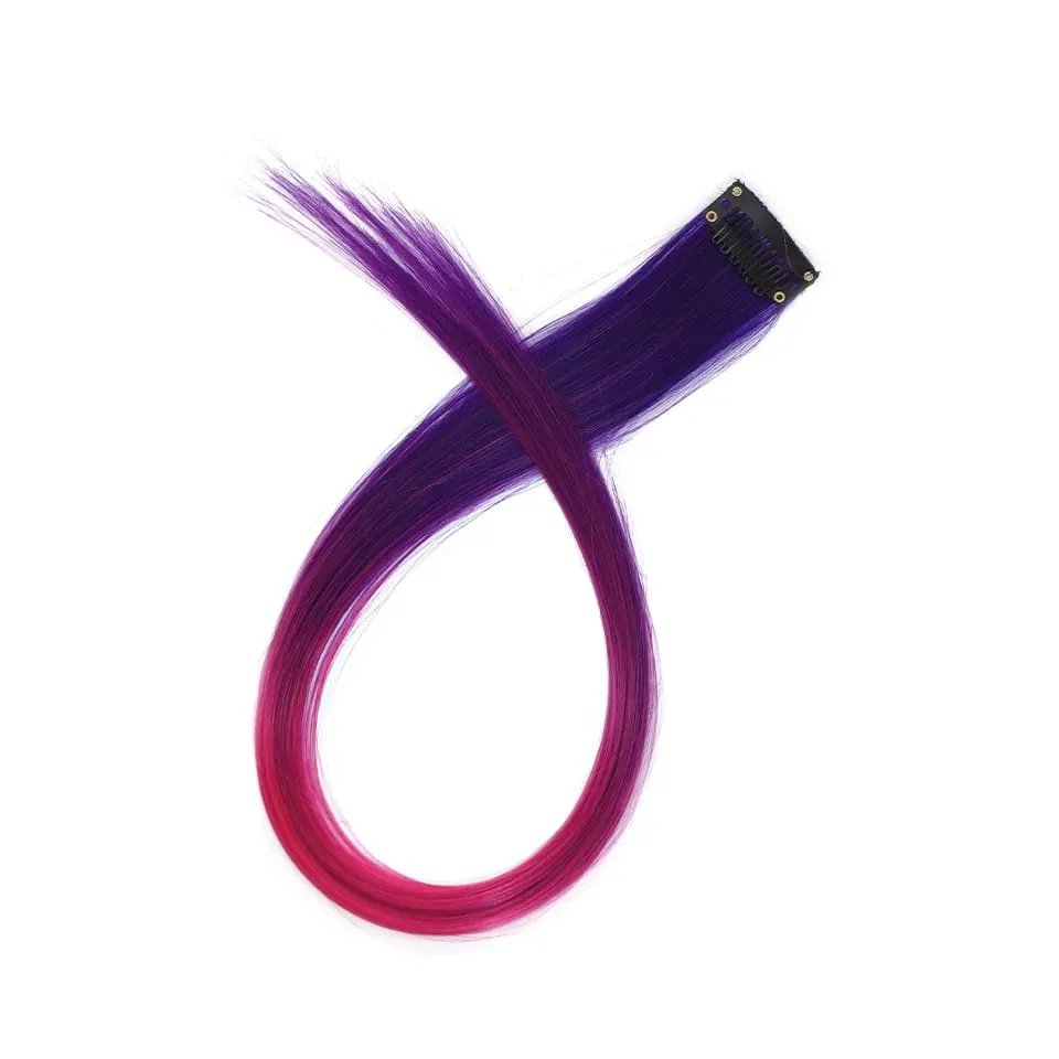 20 Inch Synthetic Multicolor Hair Extensions For Cosplay Party Y2K Style Hair Accessories Halloween Christmas — image 29