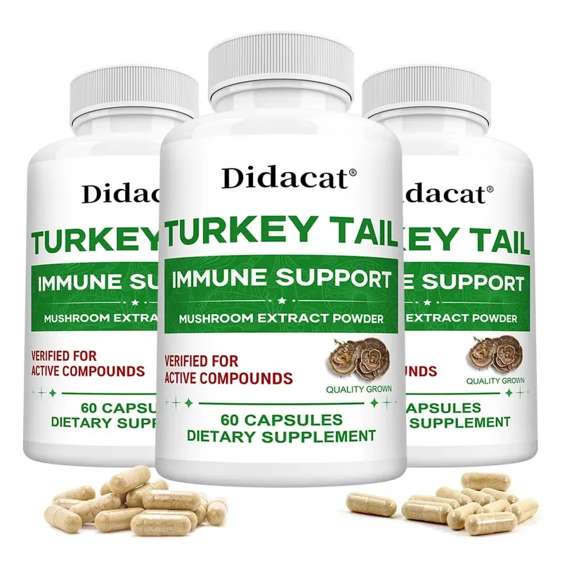 L'integratore di funghi coda di tacchino rafforza il sistema immunitario promuove la salute e la vitalità Vegano non OGM 120 capsule — image 11