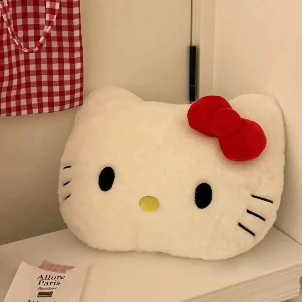 Anime Sanrio Hello Kitty Cute Cartoon głowa pluszowa poduszka Sofa poduszka nocna poduszka samochodowa poduszka do drzemki urodziny prezenty dla dziewczynki — image 4