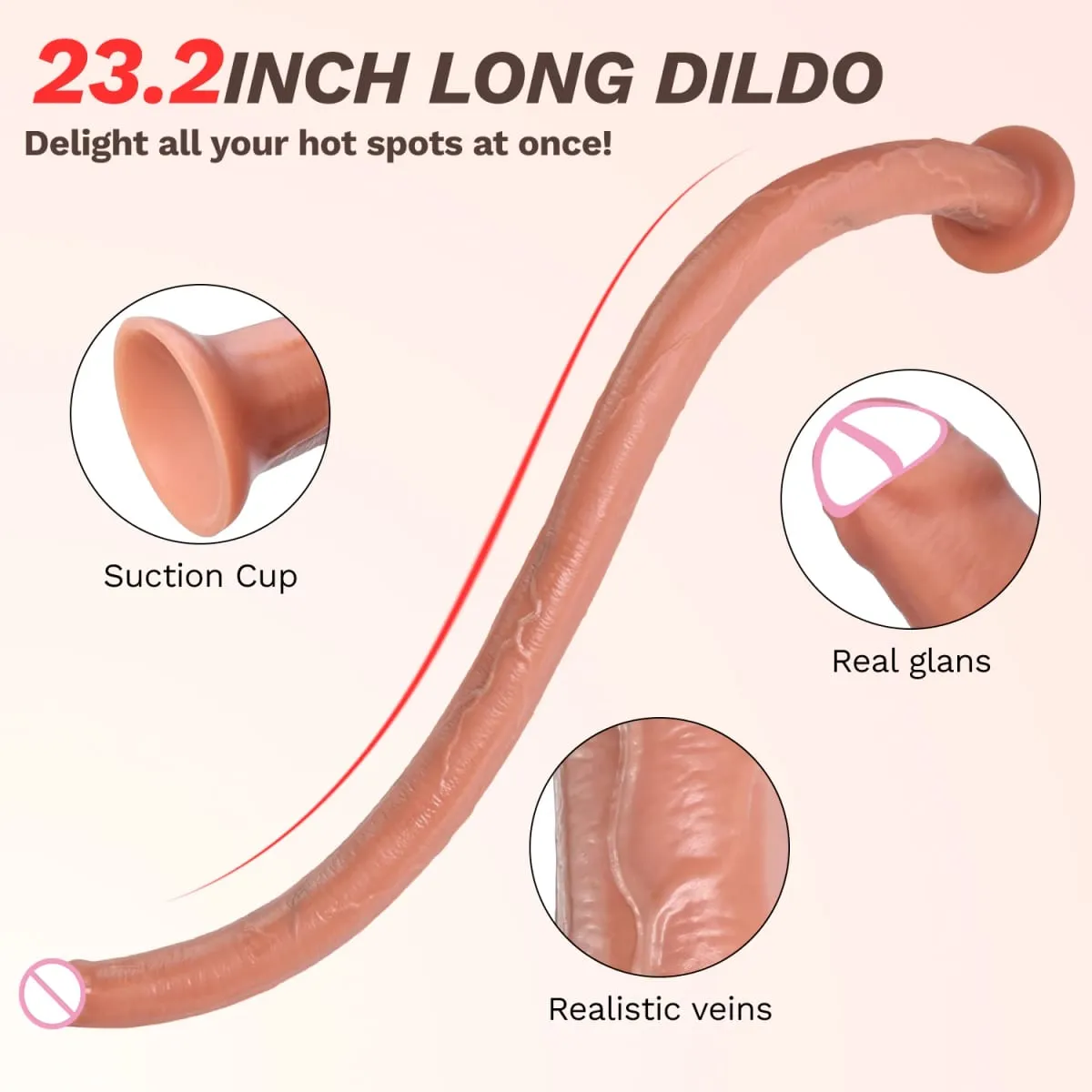 Realistico lungo dildo pene anale stimolatore vaginale silicone liquido giocattoli del sesso per donne coppie lesbiche uomini gay adulti anale — image 2