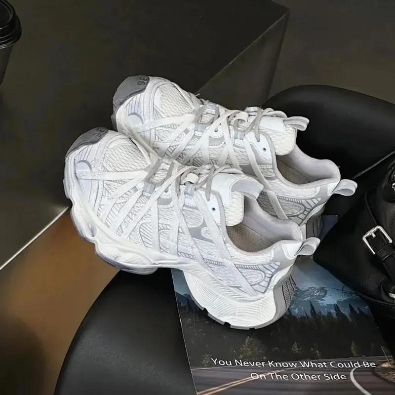 Frühling Sommer Neue Stil Männer Frauen Papa Schuhe Dicken Boden Netto Oberfläche Sport Schuhe Trendy Vielseitig Atmungsaktive Krawatte Schuhe — image 9