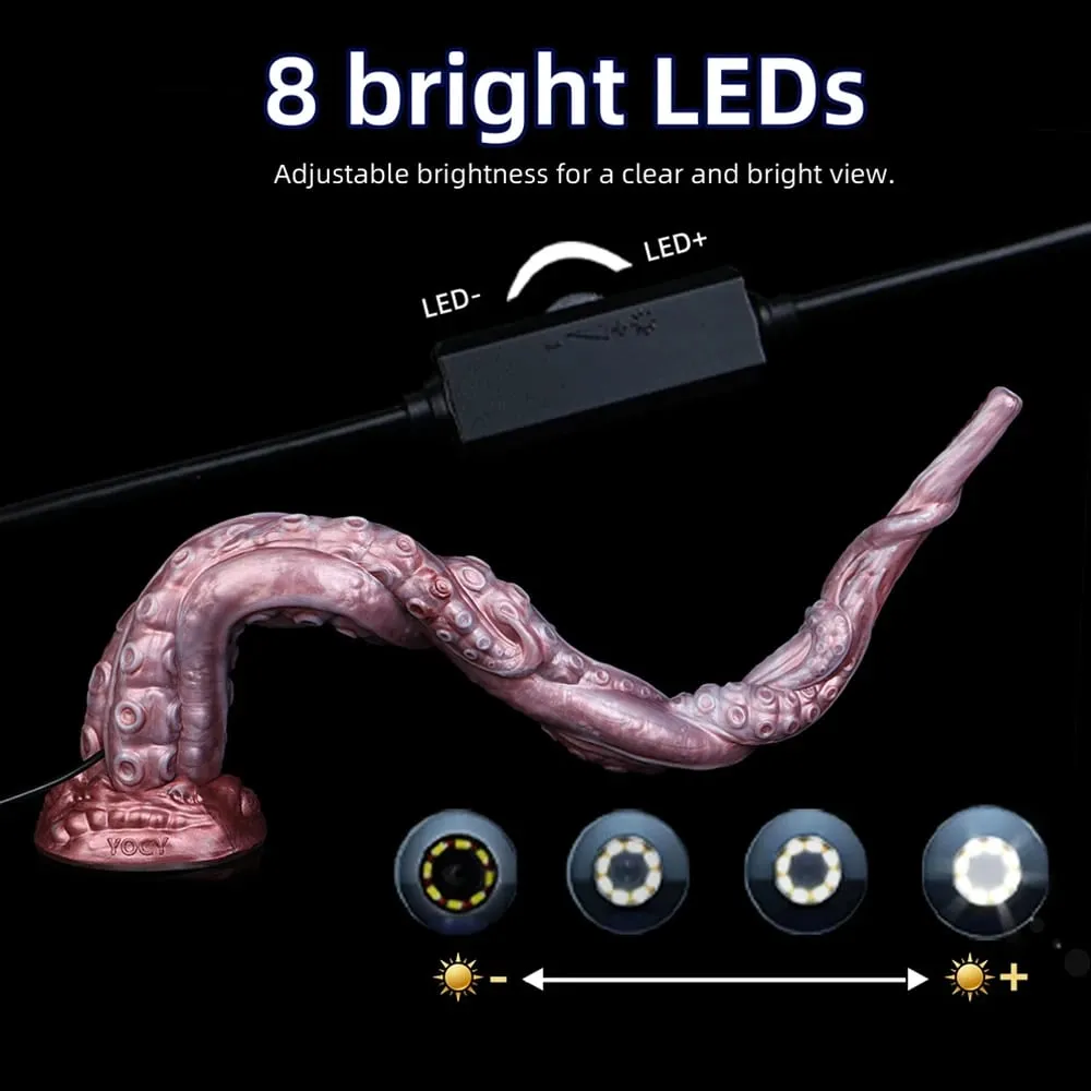 3MP HD Endoskop Kamera Silikon Anal Plug Mit 8 LED Lichter Echtzeit Betrachtung Dildo IP68 Wasserdichte Sex Spielzeug Für erwachsene — image 6