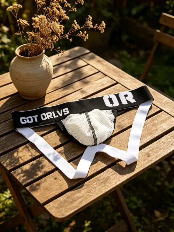 Mens G String Mesh Underwear Contrast Printed Letter Wide Elastic Waist 3D Contour U Pouch Fine Mesh Material Sophisticated — image 4
