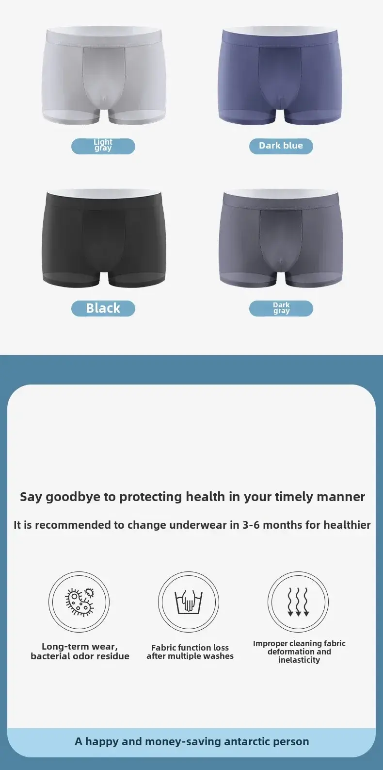 Men's Ice Silk Boxer Shorts 4/8-Pack Breathable Cooling Underwear Soft Summer Underpants Stretch Comfort L-6XL Sexy Design — image 16