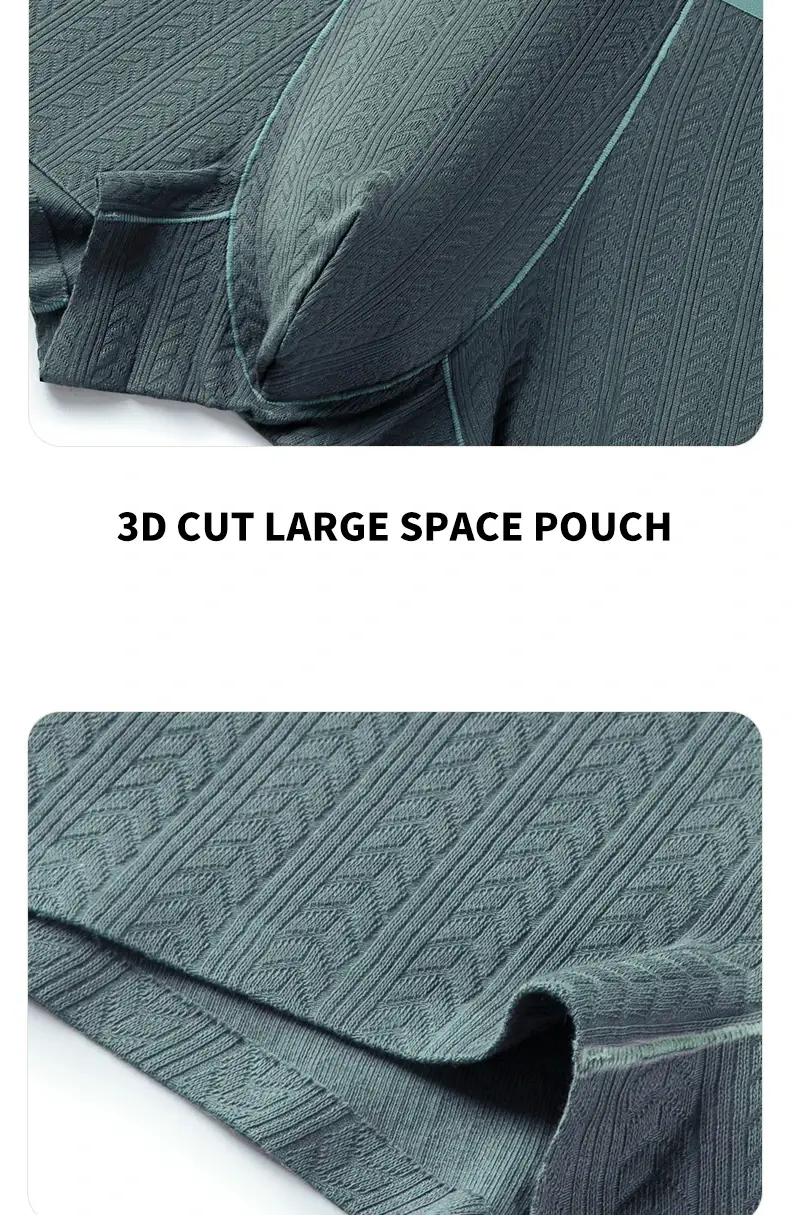 MiiOW 3Pcs Cotton Jacquard Fabric Men Boxershorts 7A Antibacterial Crotch Mens Panties Soft Comfortable Man Underwear Underpants — image 5