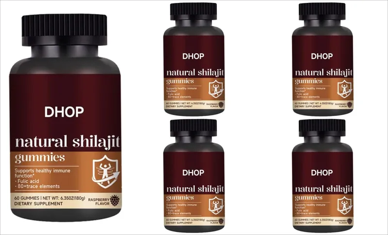 Shilajit Gummies 60 Gummies อาหารเสริมแร่ธาตุหิมาลัยพร้อมกรดฟุลวิคฮิวมิกสังกะสีซีลีเนียมแมกนีเซียมสำหรับพลังงานภูมิคุ้มกัน — image 11