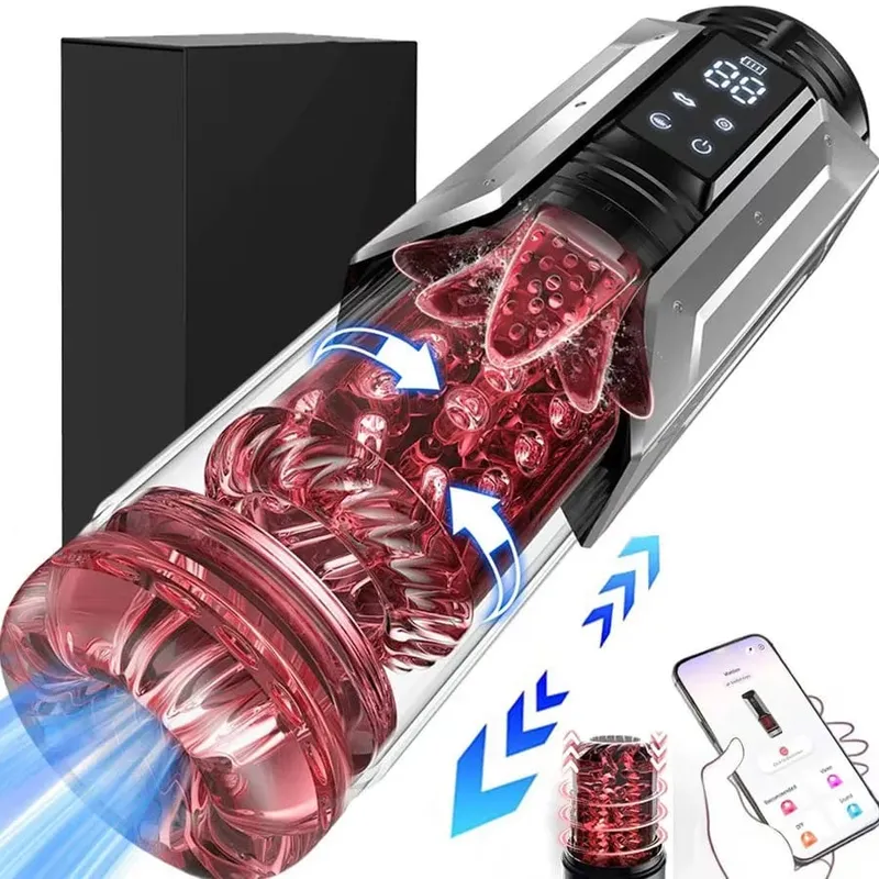 Masturbateur automatique pour homme, avec 7 poussées rotatives, léchage de chatte de poche pour adulte, jouet sexuel, Machine à sexe pour pipe