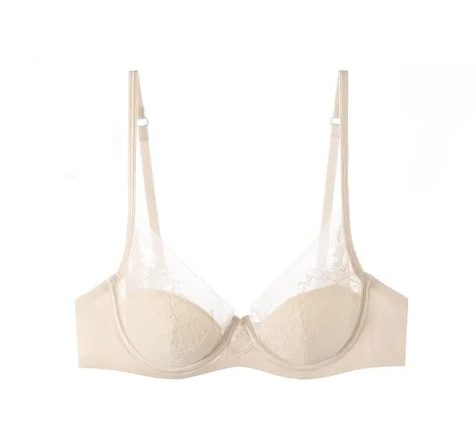 Dessous-Set aus Spitze und Satin im französischen Stil, mit verstellbaren Trägern, BH und dünner Polsterung aus weichem Draht, bequem, Unterwäsche für muslimische Mädchen — image 13