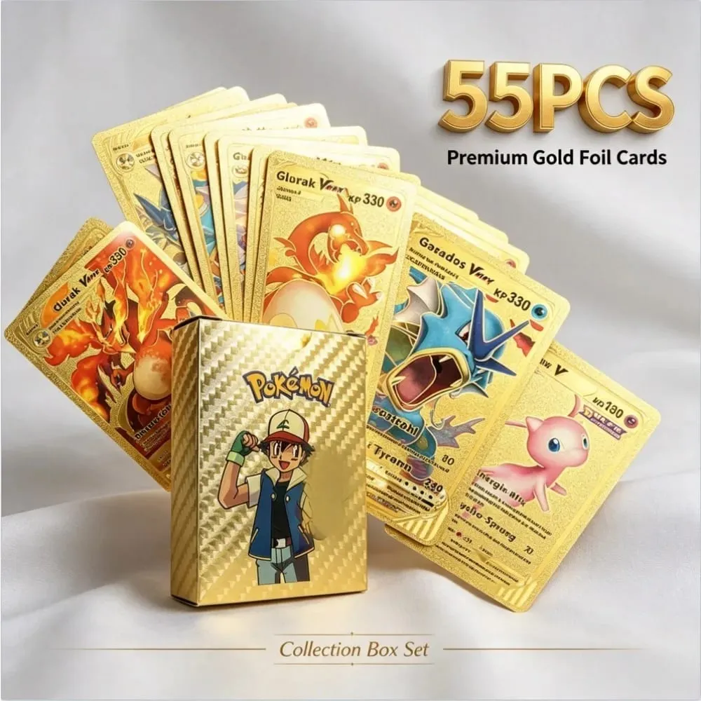Versione inglese Carte collezionabili Golden Monster 55 carte con confezione regalo carte rare lucide carte da gioco anime da collezione — image 4