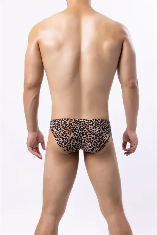 Seluar Dalam Lelaki Seksi Seluar Dalam Corak Leopard Pinggang Rendah Seluar Slip Lembut Pakaian Dalam Seluar Dalam Kantung Tangas Sexis De Hombre
