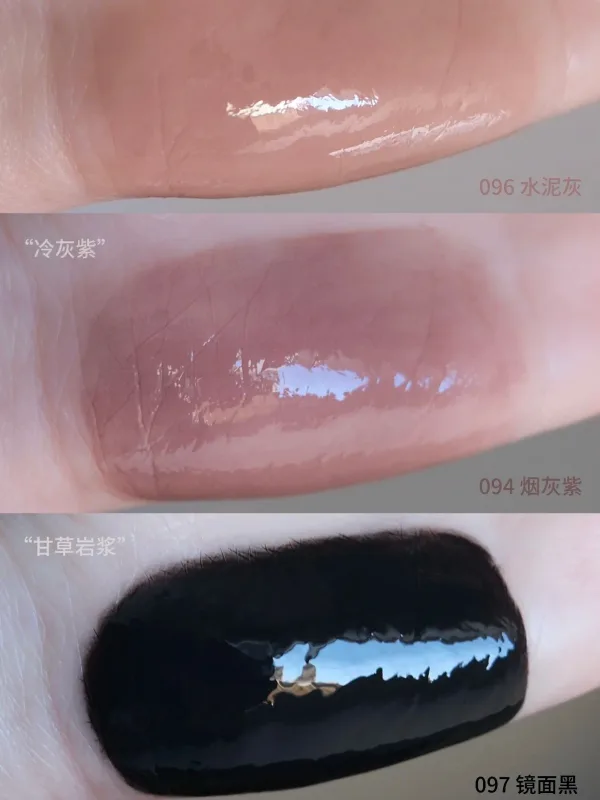 Hyntoor Black Lipgloss Glitter Gothic Gincu Set Dwi Warna Perak Matte Berkhasiat Dark Satin Metalic Kesan Berasap Harian — image 3