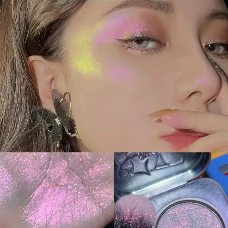 Kaleidos automatische gel eyeliner potlood kameleon oogschaduw highlighter glitter gezichtsmake-up set kameleon diamantpoeder — image 1