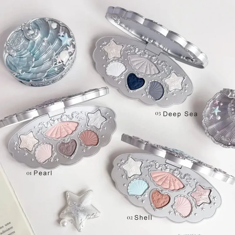 Flower Knows SShell pearls Set Eyeshadow Lip Gloss Blush Ocean Theme Cosmetic Kit — image 5