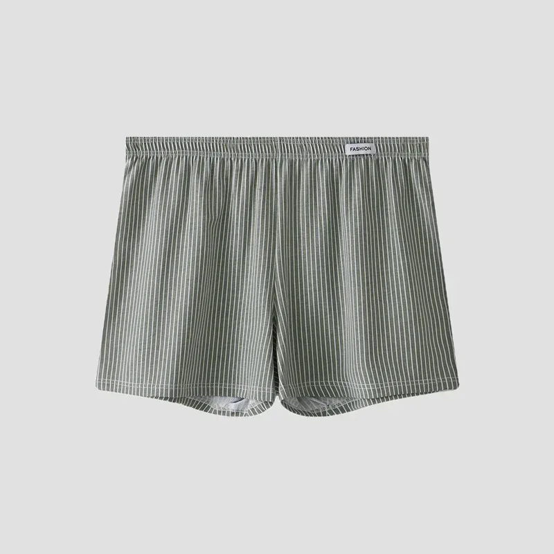 3 Pack Men's Cotton Boxer Shorts - Breathable Loose Striped 4-Corner Underwear for Youth - Versatile for Outdoor & Sports Wear — image 5