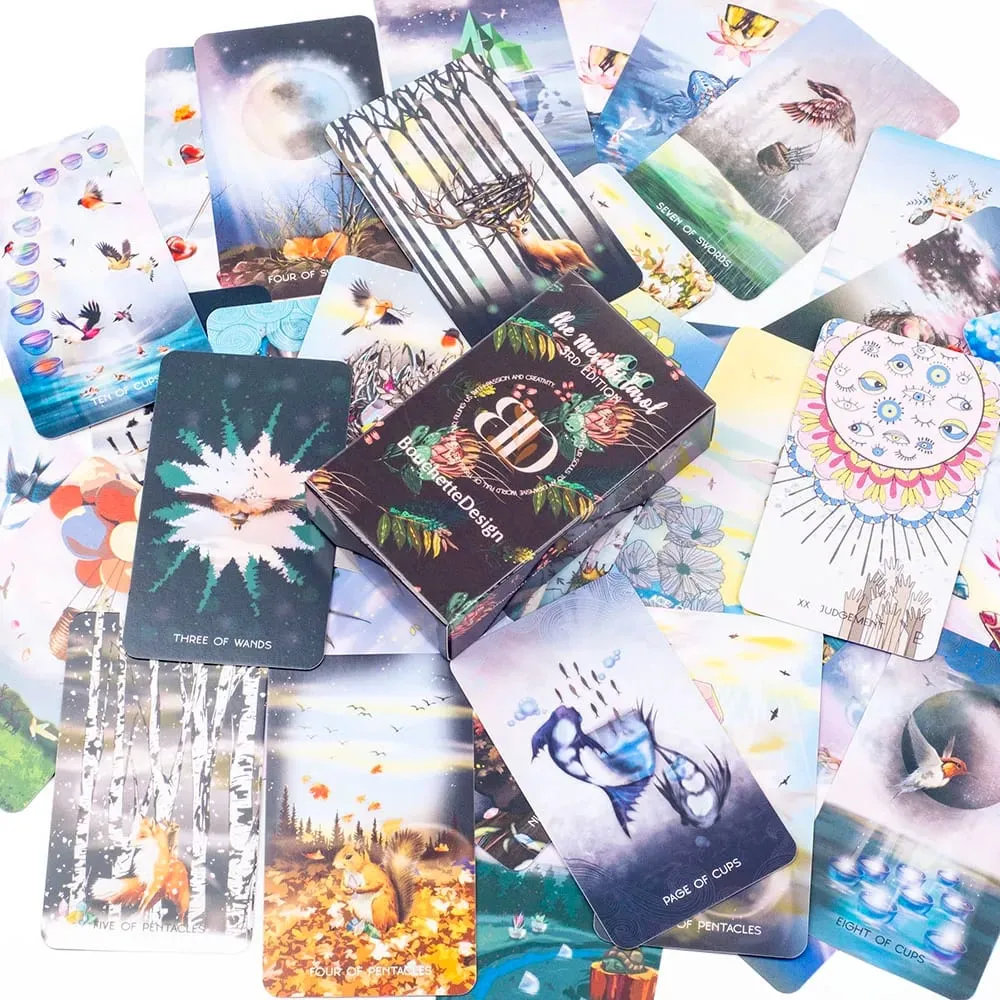 Mesahi Tarot 3rd Edition 79 การ์ดBouchette Designรุ่นภาษาอังกฤษครอบครัวและเพื่อนDivination Boardเกมสำหรับงานปาร์ตี้ — image 6