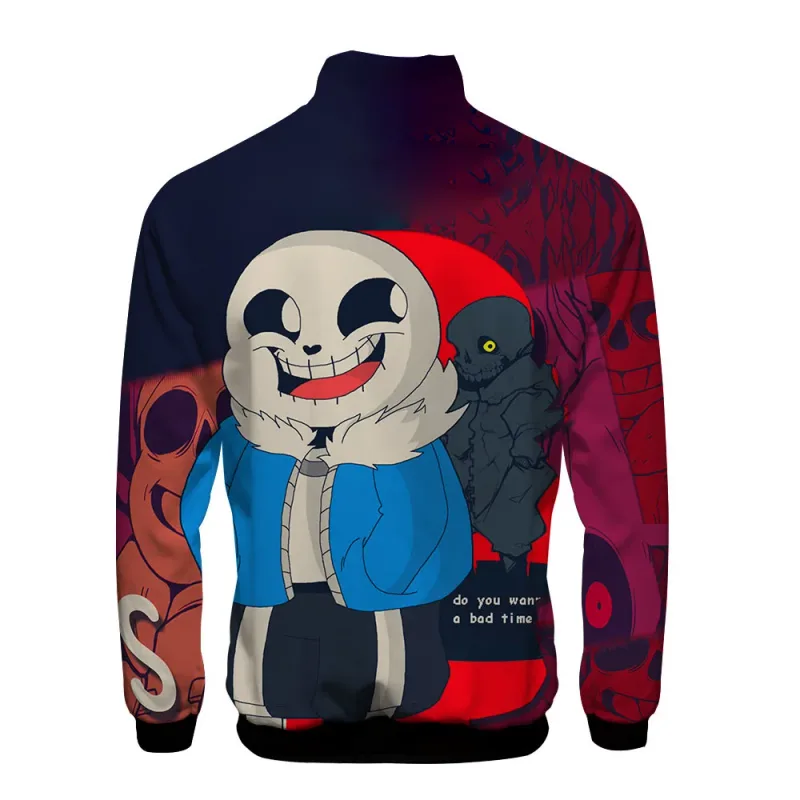 Sang Trọng Phổ Biến Sans Undertale 3D In Hình Dây Kéo Áo Raglan Áo Gió Bé Trai/Bé Gái Thoải Mái Cổ Đứng Áo Áo Khoác — image 21