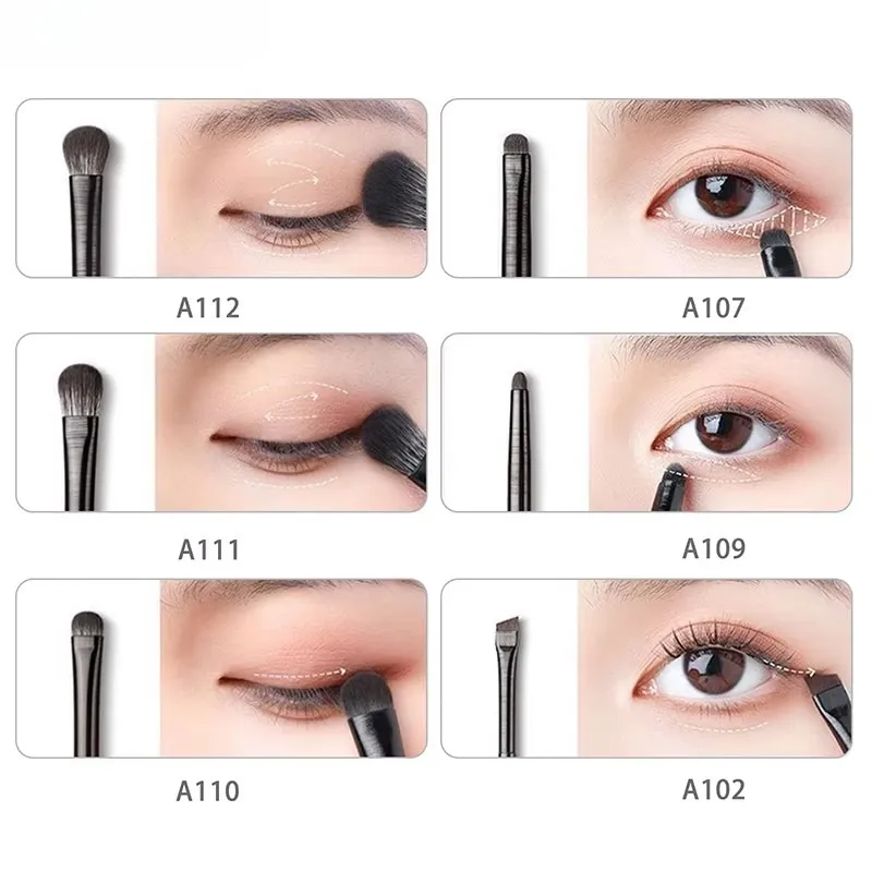 6PC Eyes Makeup Brushes Set Professional Soft Contouring Eyeshadow Eyeliner Eyebrow Brush Women Facial Beauty Cosmetic Tool C511 — image 5