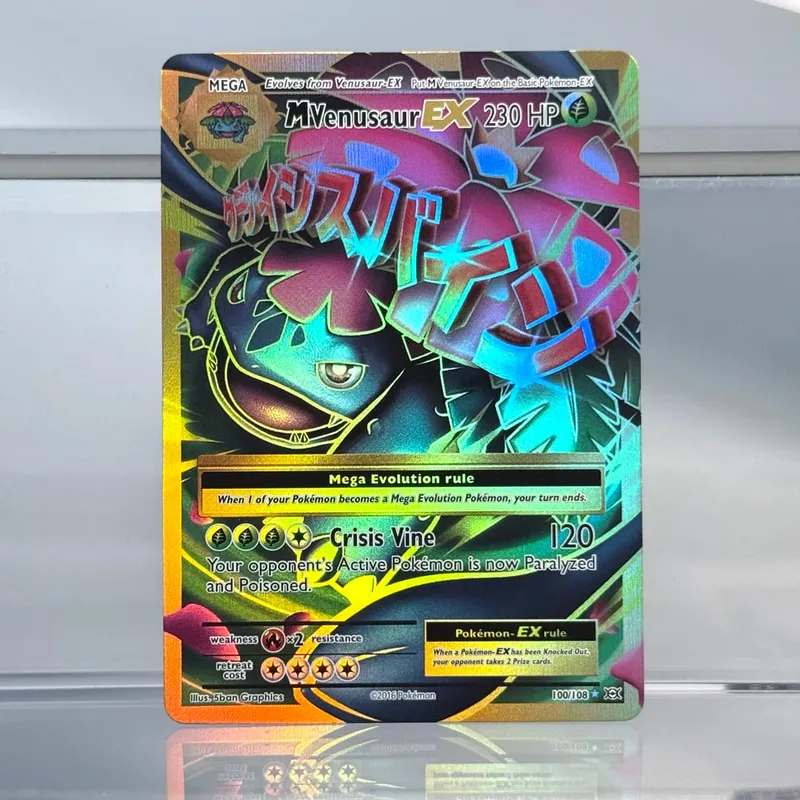 Koleksi Perdagangan Permainan Holografik Kad Proksi PTCG Charmander (SV) Pikachu Flareon EX Kad Foil PKM Tunggal Venusaur EX