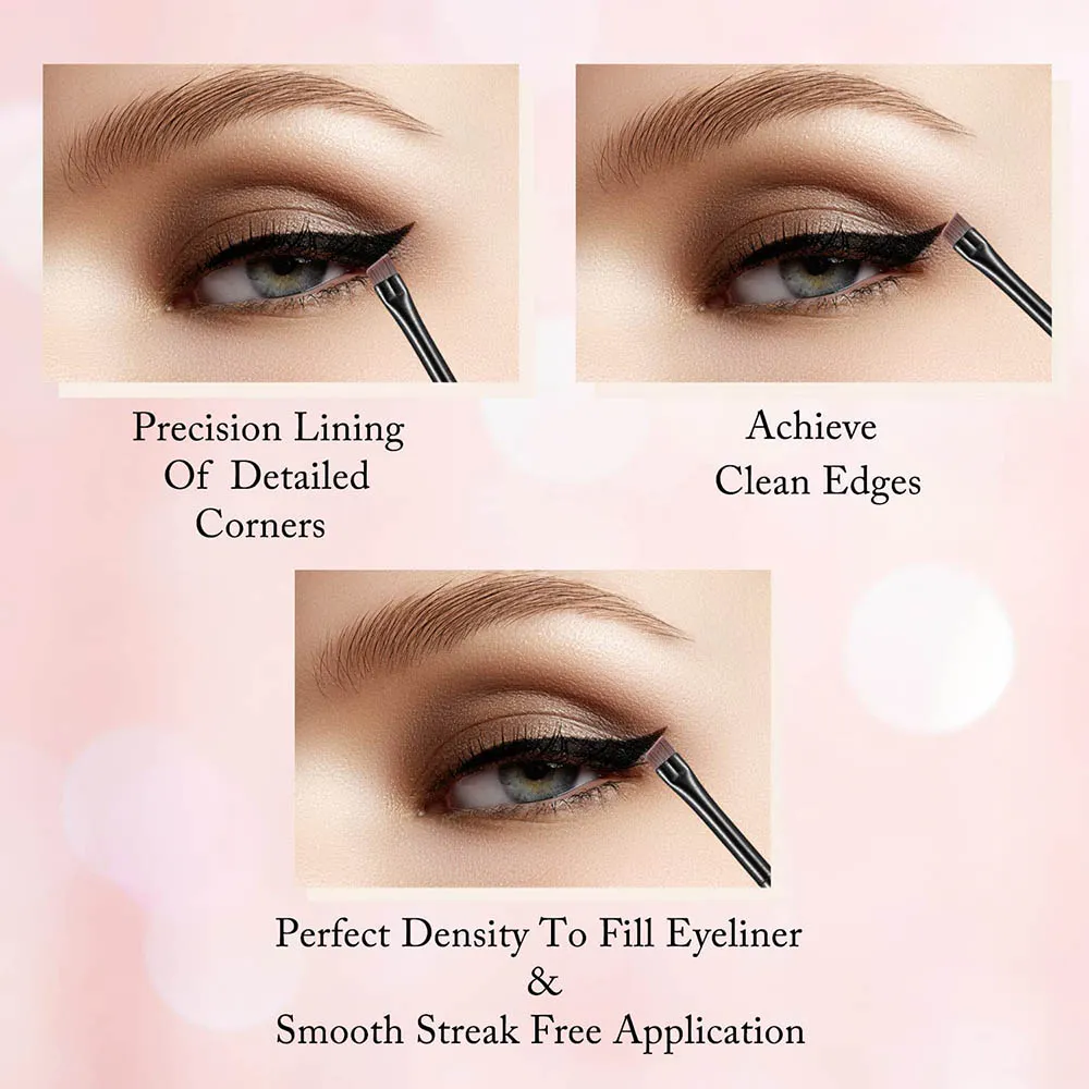 Eyebrow Eyeliner Brush Small Angled Blade Liner Brow Contour Brush Beauty Cosmetics Tool Makeup Brushes Set