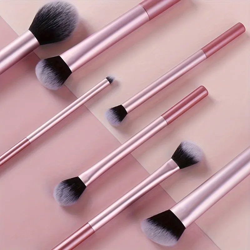7pcs Set Berus Mekap Pro - Berus Mekap Rambut Sintetik Premium Lembut Berus Memerah Mata Pembayang Mata Alat Solek Kosmetik — image 3