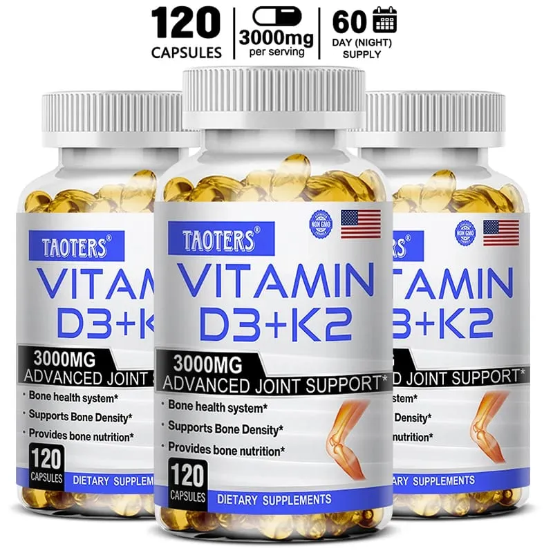 Vitamin D3 K2 Capsule Promotes Strong Bones Calcium Absorption for Teeth Heart Cardiovascular Health — image 11