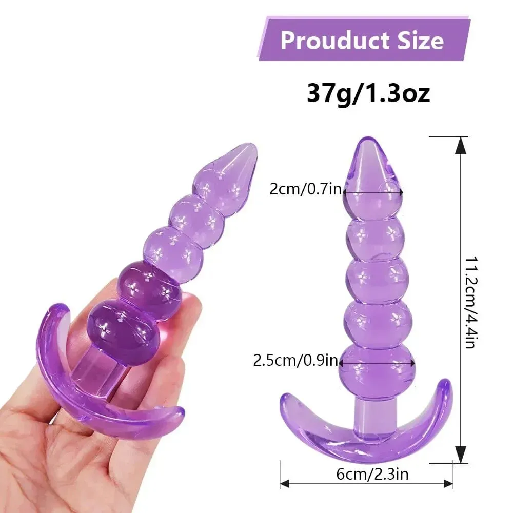 Měkké silikonové anální špunty Anální korálky Dildo anální kolík Masáž prostaty Unisex Sexy zátka Sexuální hračka pro dospělé pro muže Ženy Hry pro dospělé — image 5