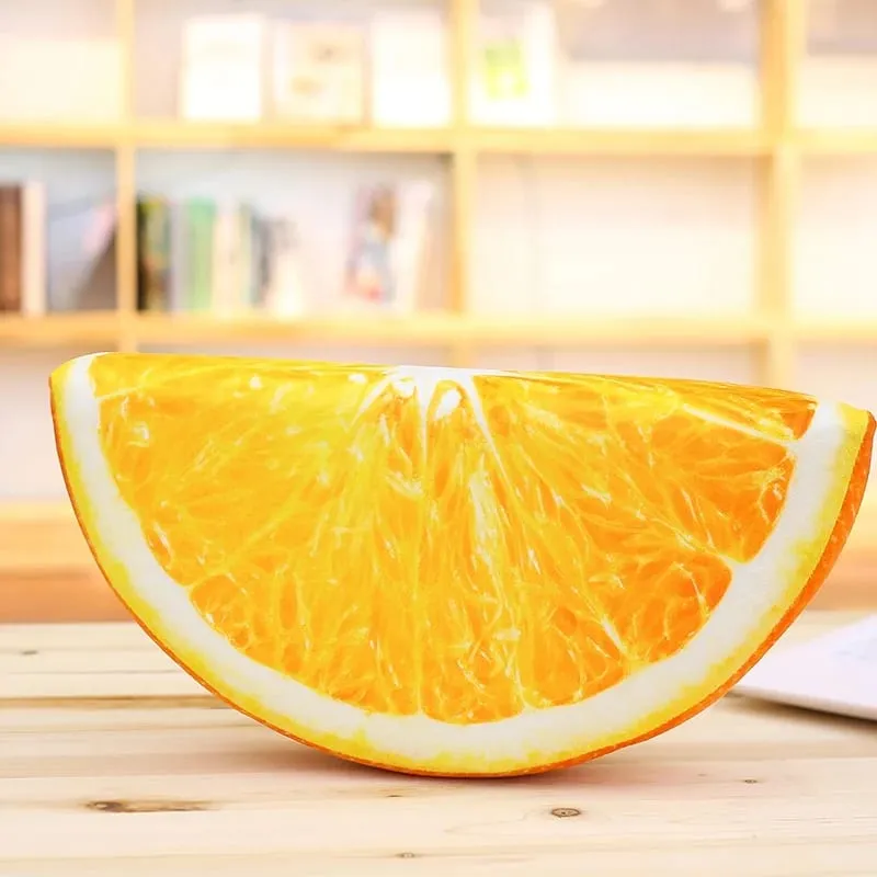 30-39CM Realistic 3D Fruit Plush Pillow Kawaii Watermelon Orange Kiwi Pomelo Filling Sponge Doll Children's Toy Office Home Gift — image 11