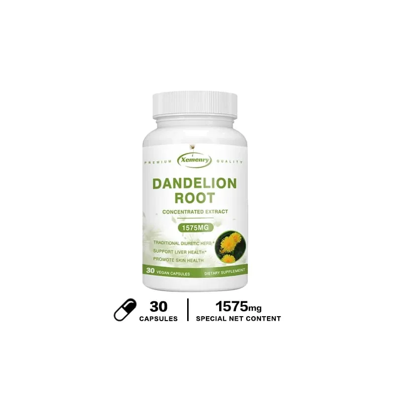 Kapsul Ekstrak Akar Dandelion untuk Perlindungan Detoks Hati Dukungan Hati Sistem Kekebalan Tubuh Yang Kuat Tekanan Darah & Gula Normal