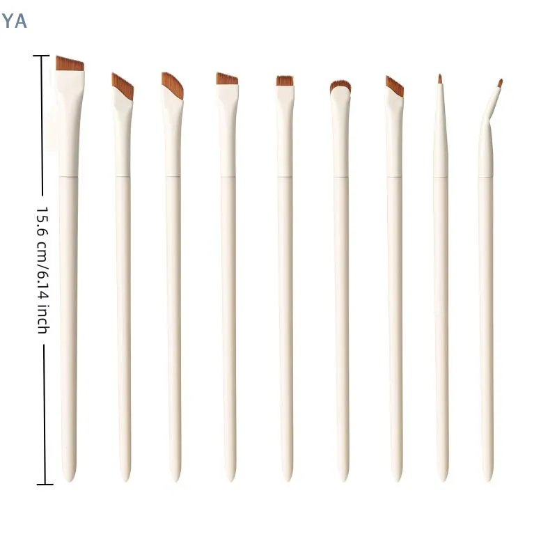【SA】1/3/7/9 Pennelli per trucco occhi Set Pennello per eyeliner a lama Testa obliqua Pennello per ombretto ultrafine Pennello per dettagli adatto per il trucco — image 1