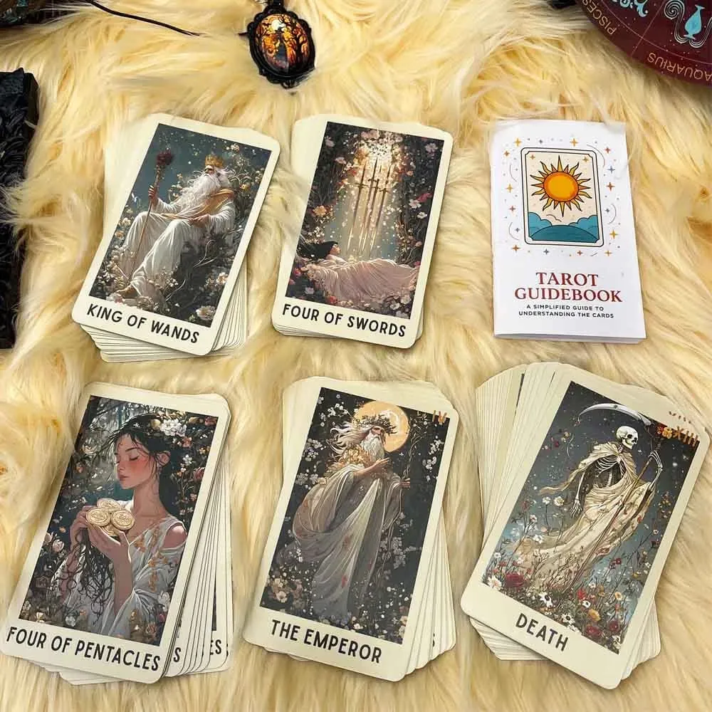 Ethereal Bloom Tarot Cards Deck 78 Pieces 13x8 Cm Trust Flower Theme Includes Paper Guide Card Games — image 2