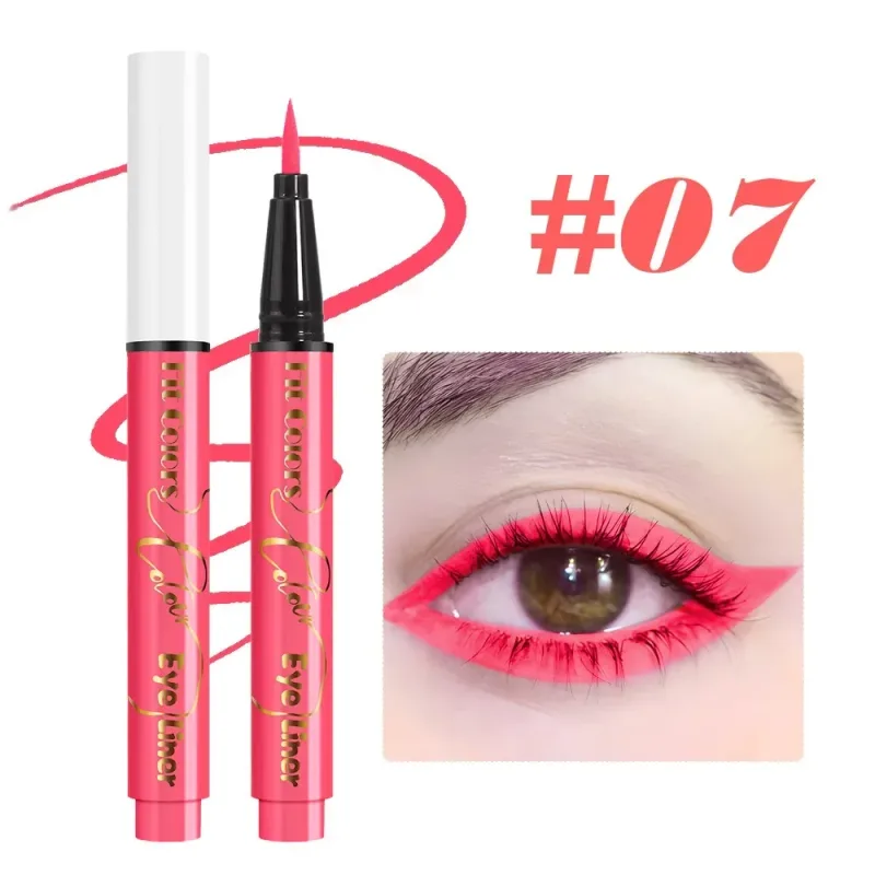 Pena Eyeliner Cair Cahaya Neon UV Tahan Air Cat Warna Wajah Neon Warna-warni Riasan Mata Panggung Seni Pesta Natal Halloween — image 13