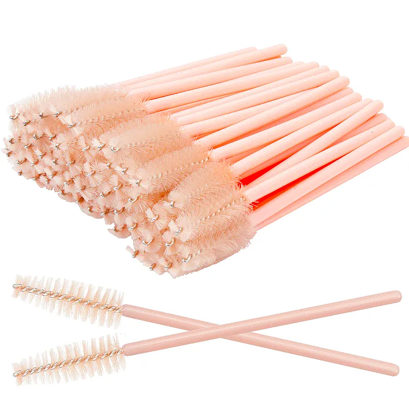 50 pièces pour greffer des cils Extension femmes pinceaux de maquillage outils jetables en Nylon Mascara baguette applicateur pinceaux à cils — image 1