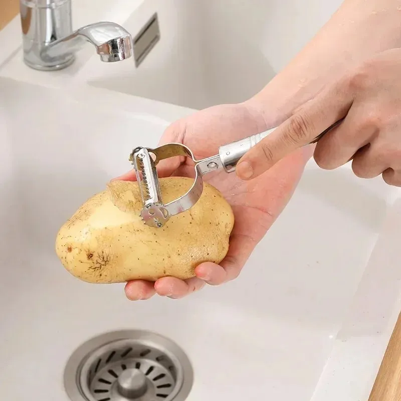 1 Pc Keuken Groenten Fruit Dunschiller Groentesnijder Hoge Kwaliteit Roestvrij Staal Aardappel Komkommer Wortel Rasp Julienne Dunschiller — image 5