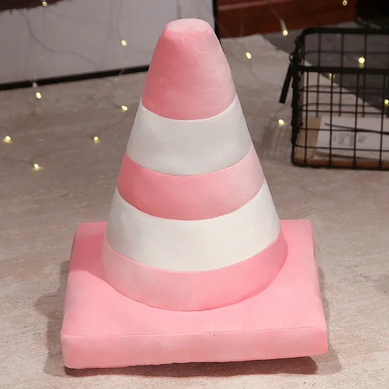 Roadblock Cushion Stuffed Soft Lifelike Plush Traffic Cone Road Construction Cone Pillow Kids Toys Home Decoration — image 14