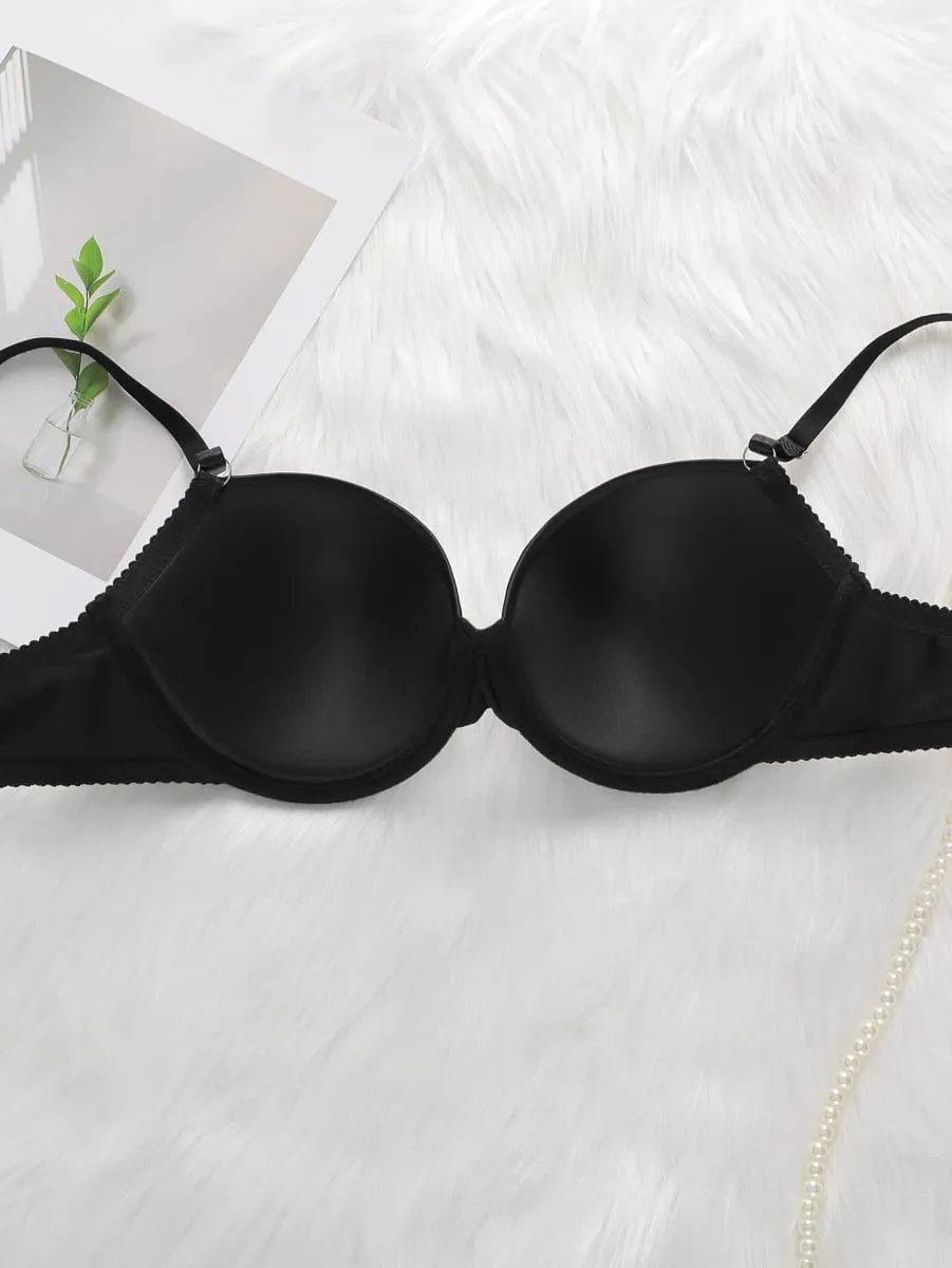 The Best-selling Sexy Gathering Solid color bra underwear with adjustable waist circumference Two-piece Women Underwear Set 2374 — image 5