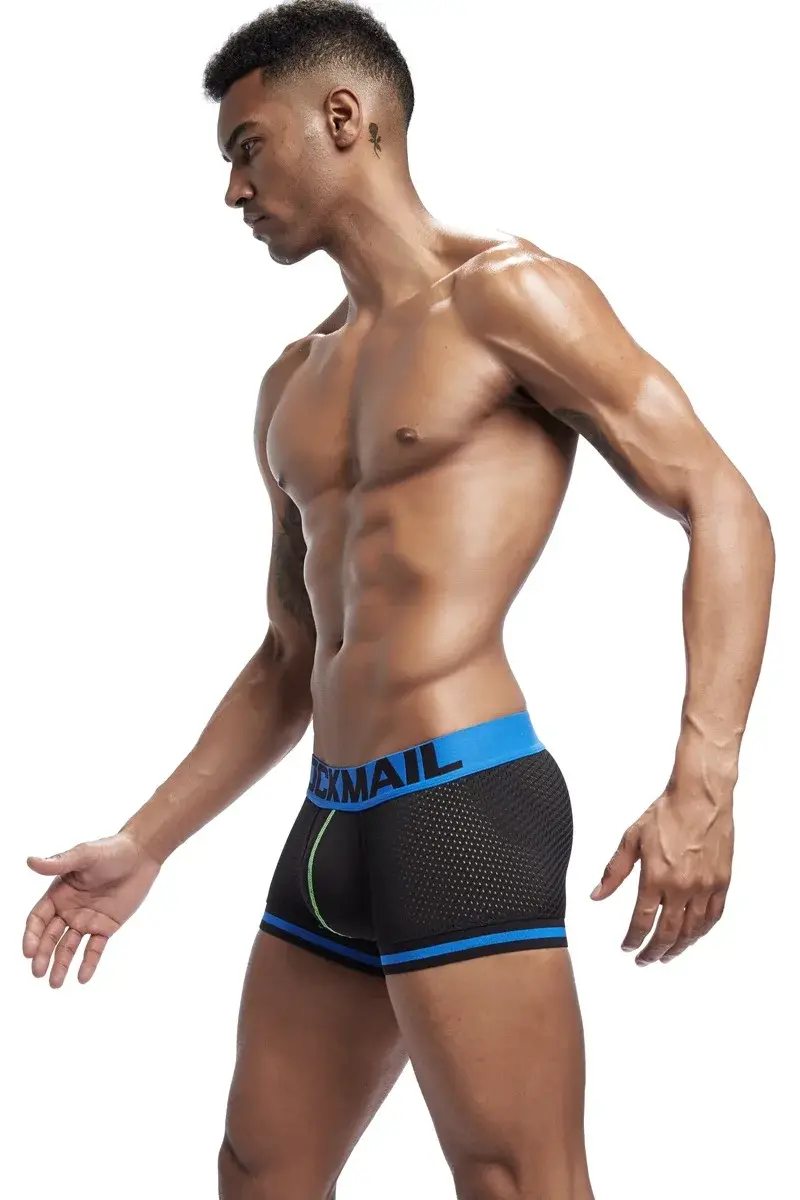 Jockmail الرجال الملاكم شبكة الملابس الداخلية تنفس مريحة لينة مريحة السراويل الرياضية الكبار رجل سراويل الملابس الداخلية — image 20