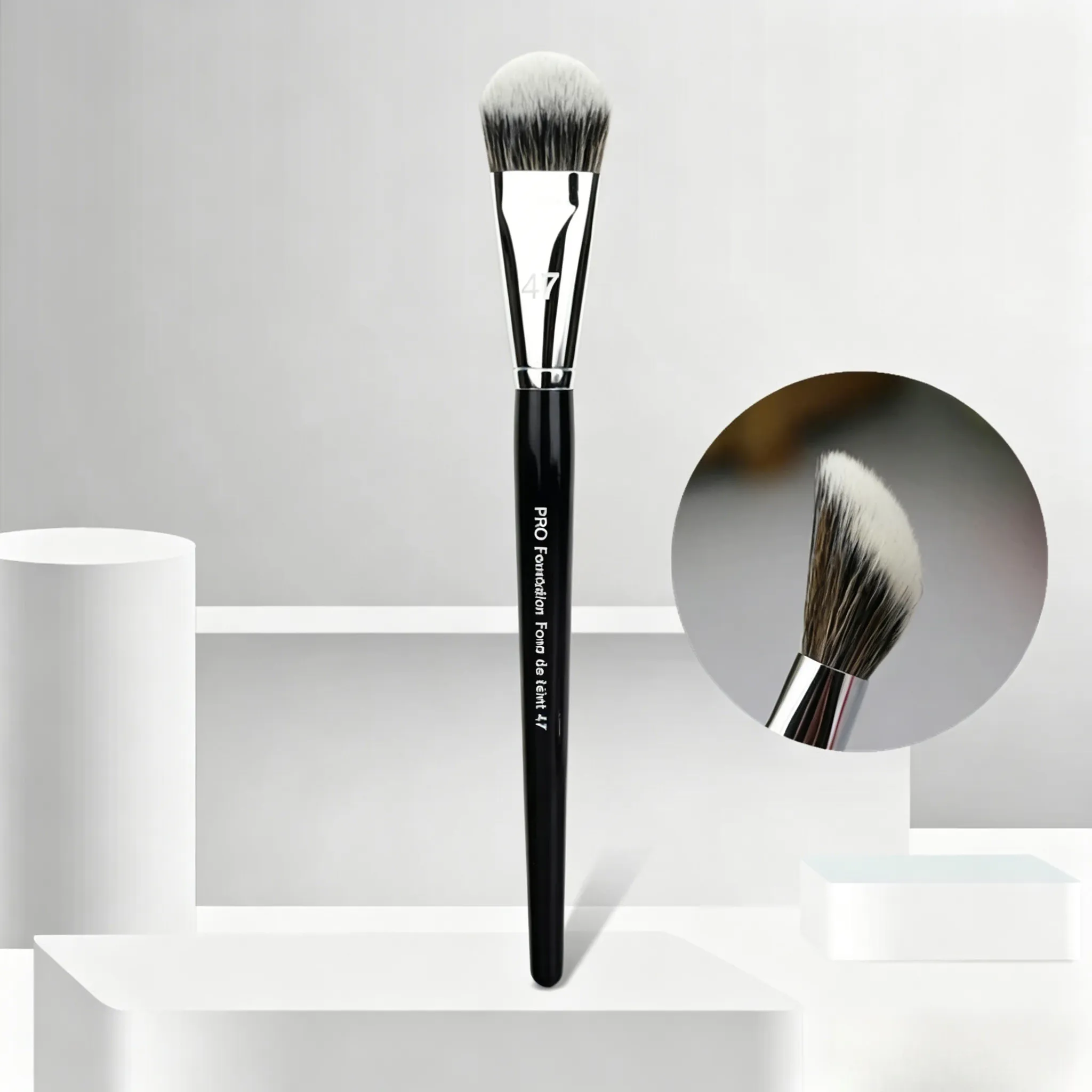 No.47/49/73/90 Pincéis de maquiagem Pincéis de maquiagem com ângulo chanfrado Pincel profissional para base líquida de inclinação BB Cream Pincel de maquiagem — image 4