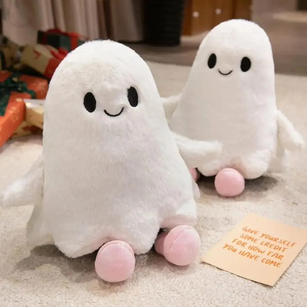Boneka Mewah Hantu Kecil Simulasi Mainan Boneka Hantu Kartun Buatan Tangan Berbulu Bantal Hantu Holloween Lembut Nyaman — image 5