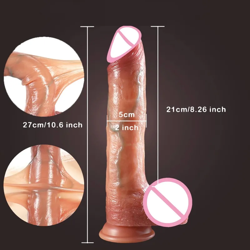 Skin Sliding Forhud Dildo med rigtige testikler strapon Realistiske Dildoer til Kvinder Mænd Lesbisk Anal Pik Voksen Sexlegetøj Penis 18