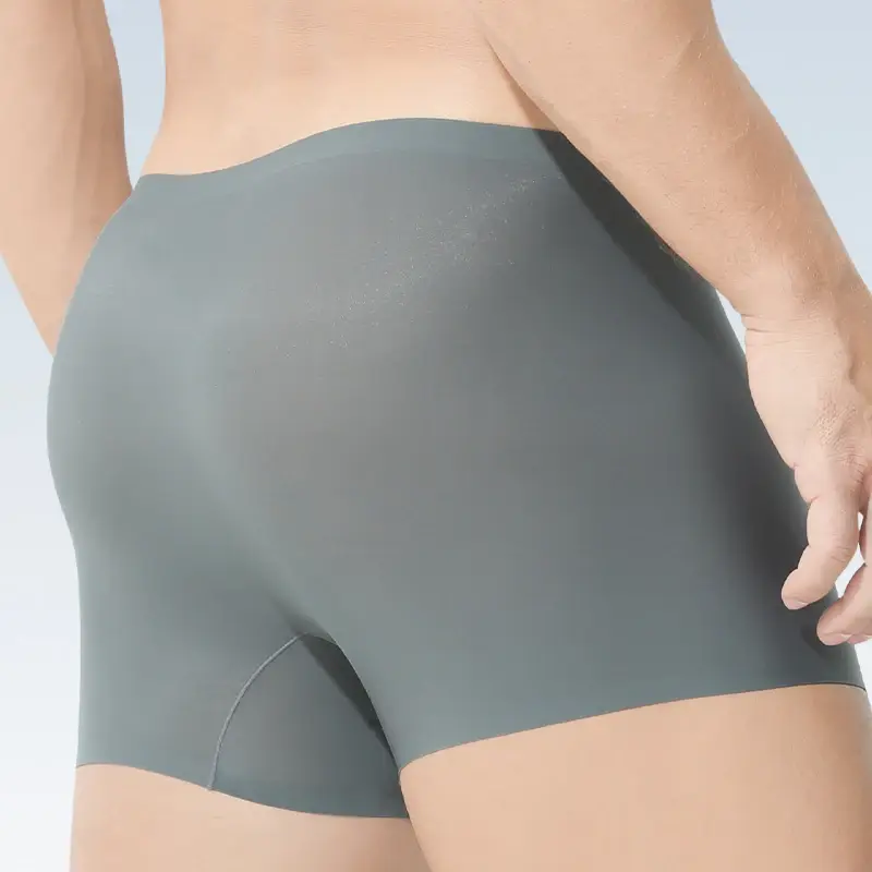 Men's Underwear Men's Wholesale Ice Silk Seamless Boxer Briefs Antibacterial Breathable Sports Summer Thin Comfort Boxer Bri — image 3