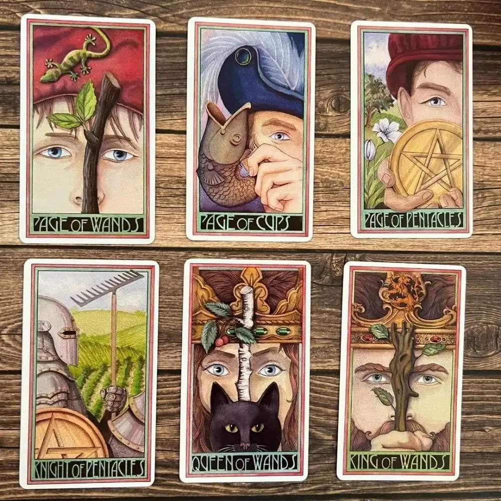 Erenberg Tarot Deck 12*7cm in Rigid Box Intimate Close-Up Illustrations - Standard Tarot Cards Double-embossed Cardstock