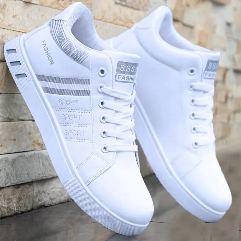 Black Vulcanized Sneakers Men's Flats Comfortable Shoes Lace up Zapatillas Hombre Autumn Spring Fashion Sneakers Plus Size 39-48 — image 7