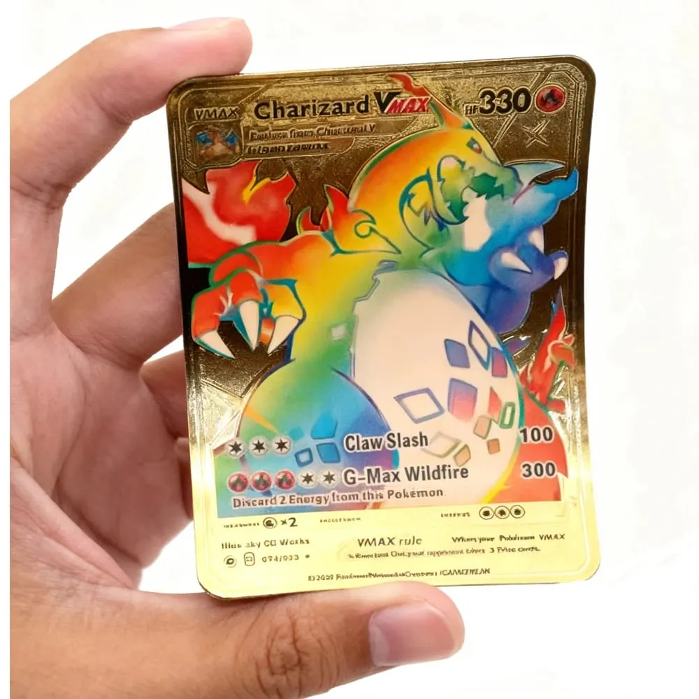 55PCS Pokemon Cards Vmax GX Gold Foil Flash Box Party Interactive Game English Spanish Colorful Game Battle Collection Card Gift — image 4