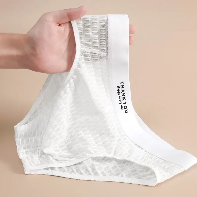 โปร่งใสตาข่ายชุดชั้นในชาย Ultra Thin Sheer กางเกงกางเกงระบายอากาศถุงน่องกางเกงนุ่มชุดชั้นใน Low Rise Knicker — image 1