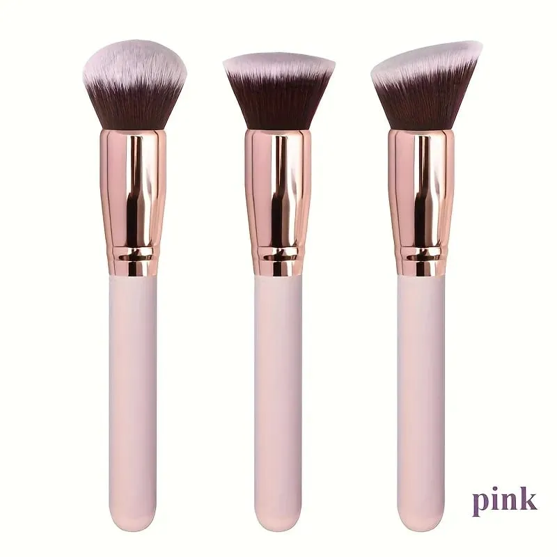 3ks profesionální sada štětců na make-up se štětci na tvářenku a oční stíny - Soft Nylon Bistles Portable Travel-Friendly Co — image 8